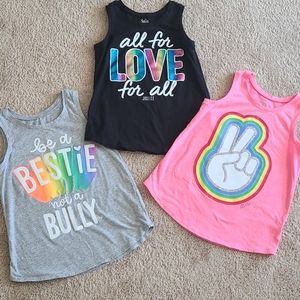 Justice tank tops, set of 3